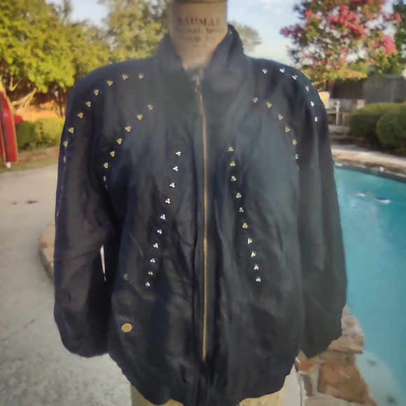 VTG 80 studded jacket windbreaker medium - Picture 2 of 13